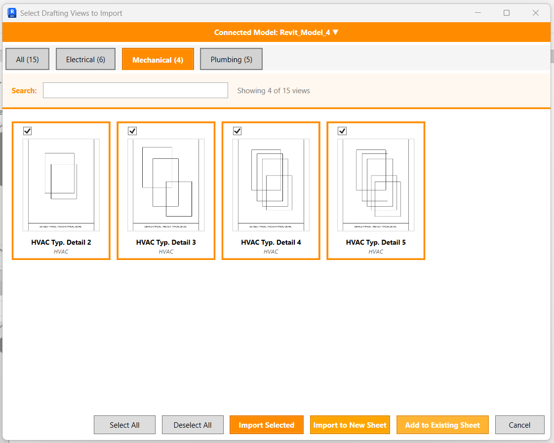 Past project detail browser