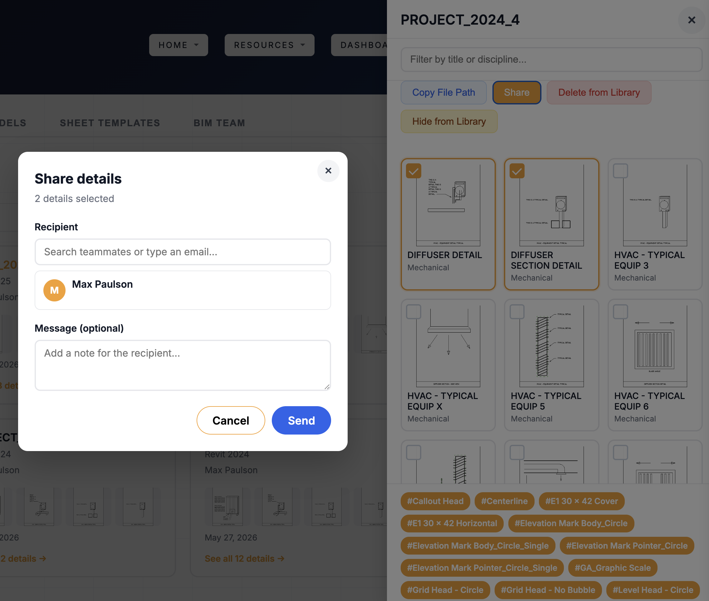 Firm Library — share details with teammates