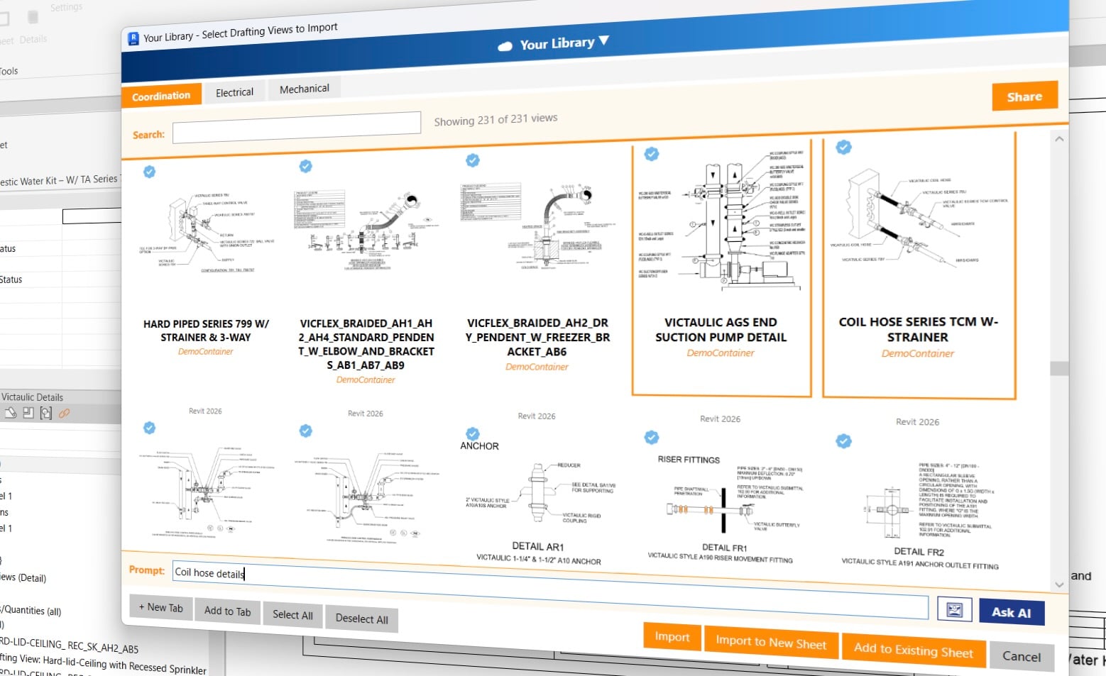 The Details library browser inside Autodesk Revit