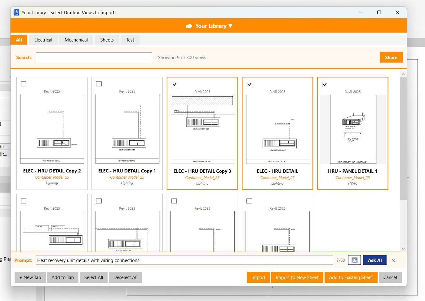 The Details library browser inside Autodesk Revit