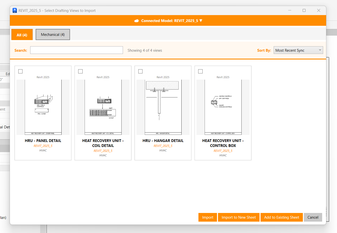Past Project Browser