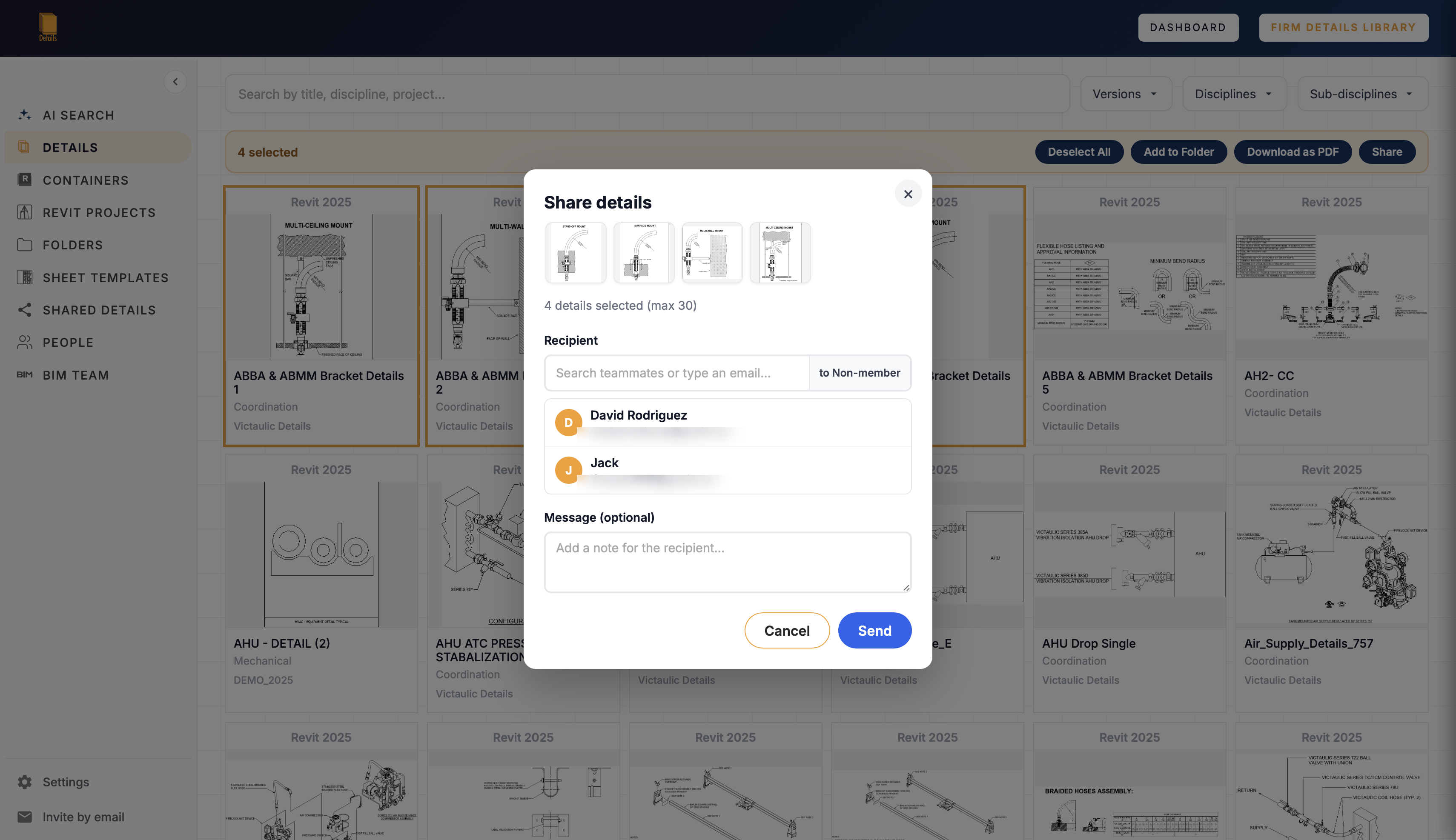 Shared Details in the Details Revit add-in